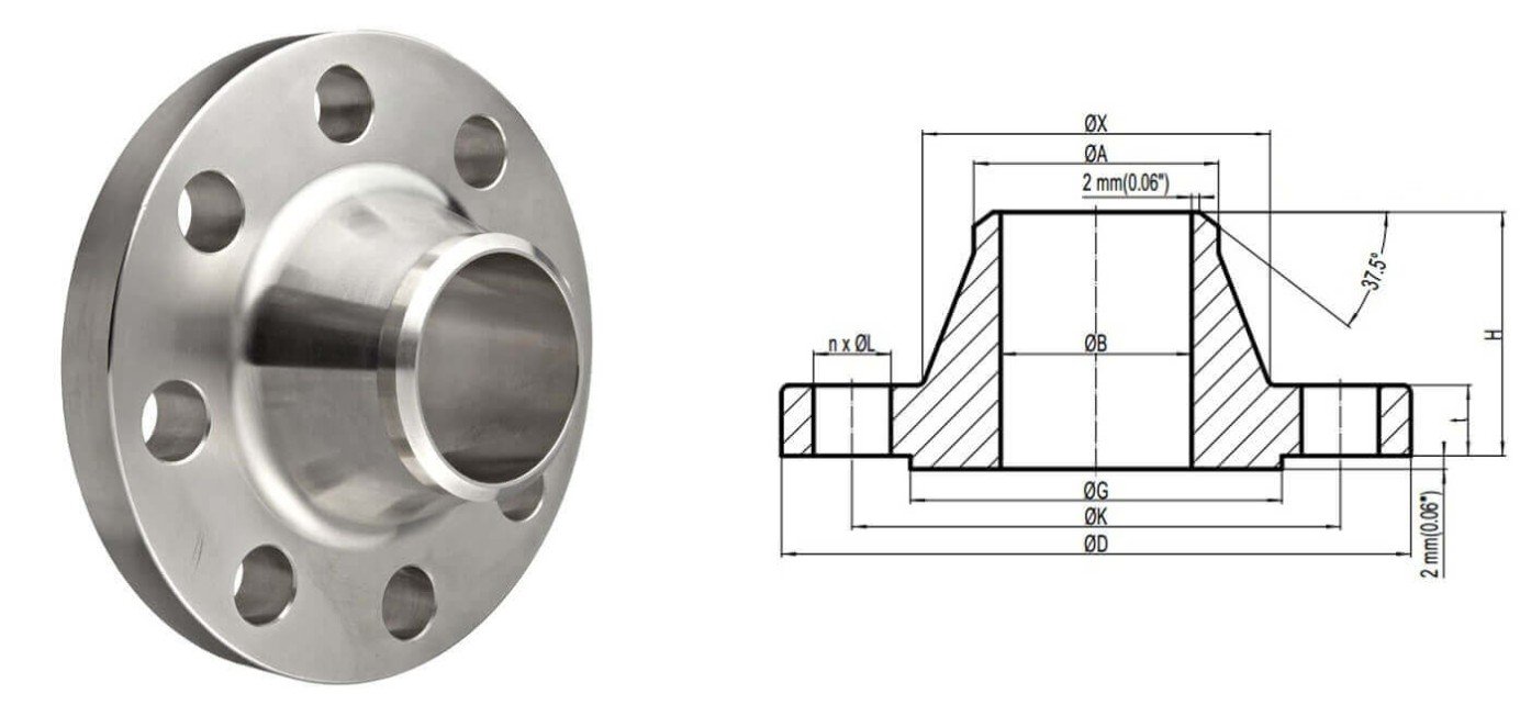 weld neck flanges